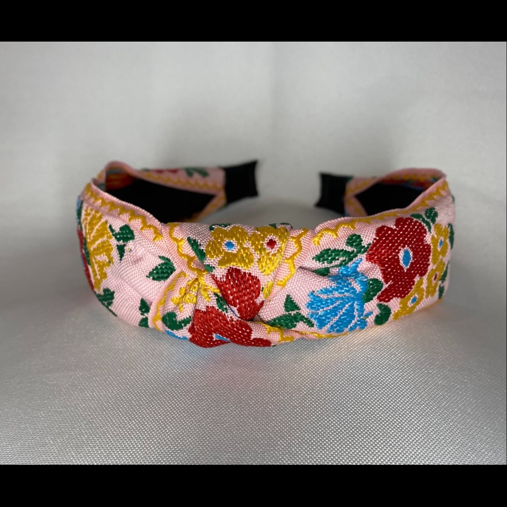Flower Embroidered Headband